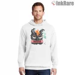 Soul Eater Dark Madness Demon Face Graphic Shirt on white hoodie for men graphic tee