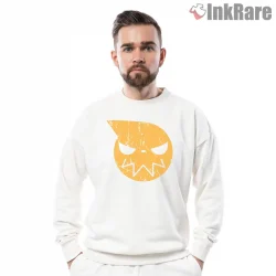 Soul Eater Minimal Orange Skull Icon Shirt on graphic shirt for men graphic tee