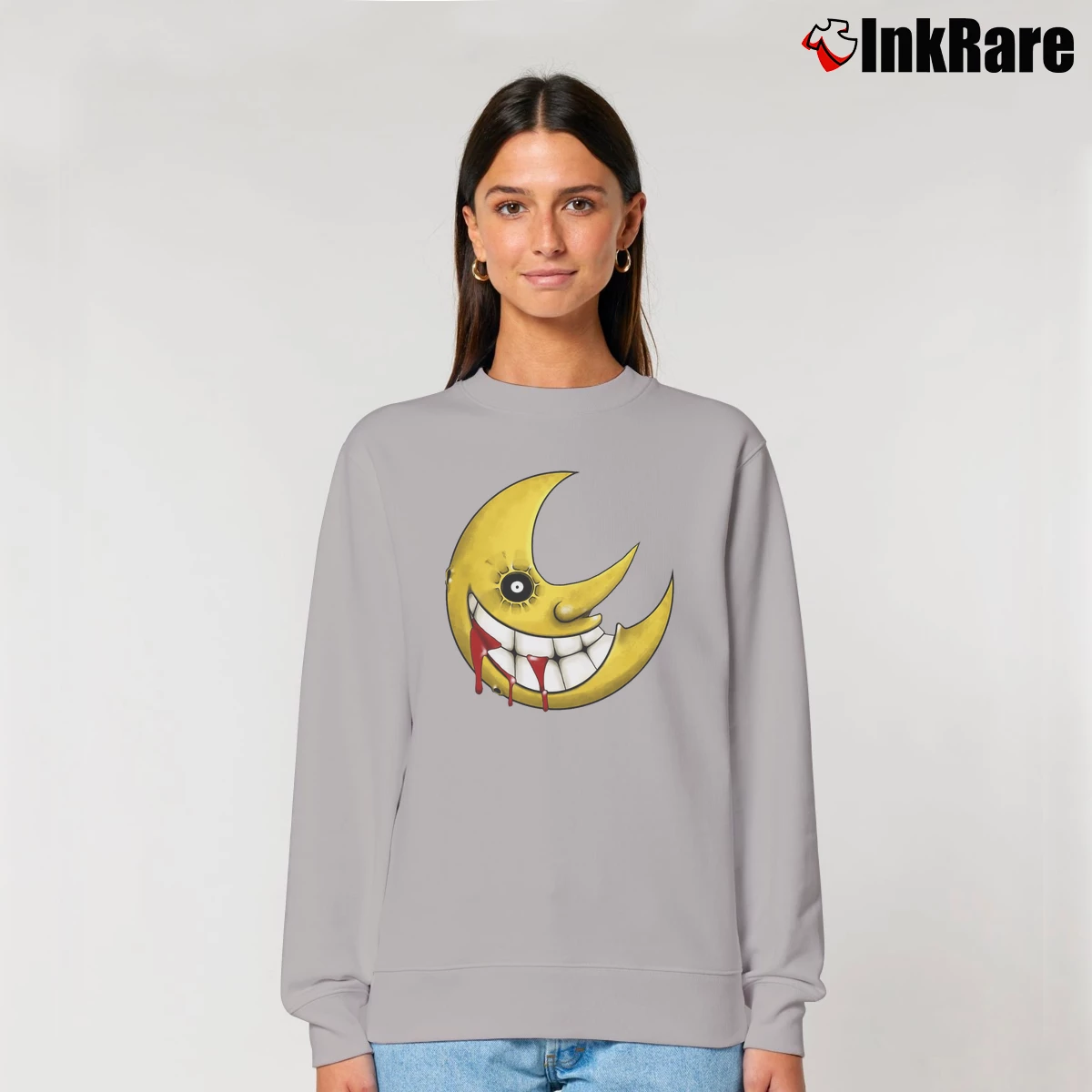 Women’s Soul Eater Moon Relaxed Sweatshirt in sport grey | Soft, Laid-Back Vibe