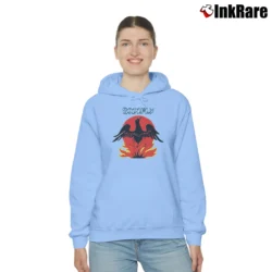 Women’s Soulfly Heavy Metal Graphic Cozy Hoodie in light blue | Warm, Structured, Stylish