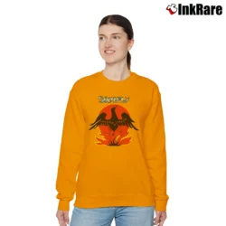 Women’s Soulfly Heavy Metal Graphic Relaxed Sweatshirt in orange | Soft, Laid-Back Vibe