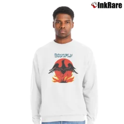 Men’s Soulfly Heavy Metal Graphic Crewneck Sweatshirt in white | Cozy Fabric, Clean Style