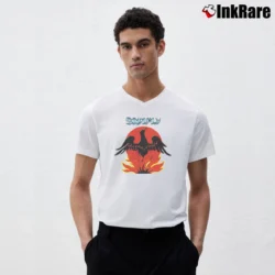 Men’s Soulfly Heavy Metal Graphic V-Neck Tee in white | Sharp, Breathable, Everyday Staple