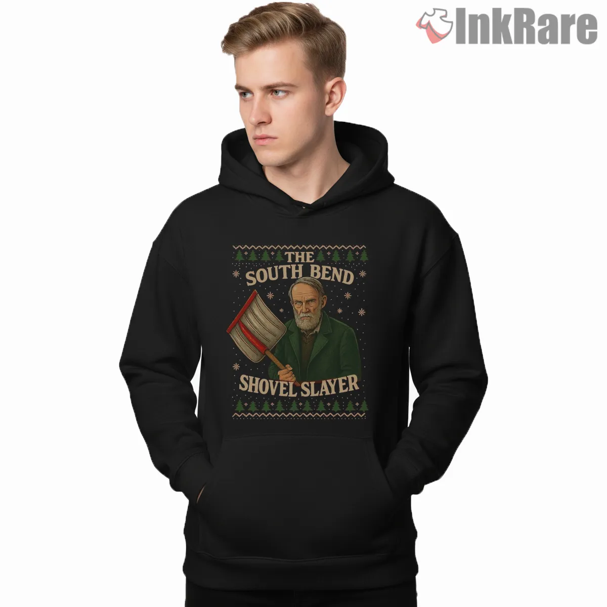 South Bend Shovel Slayer Urban Legend Shirt on black hoodie for men graphic tee