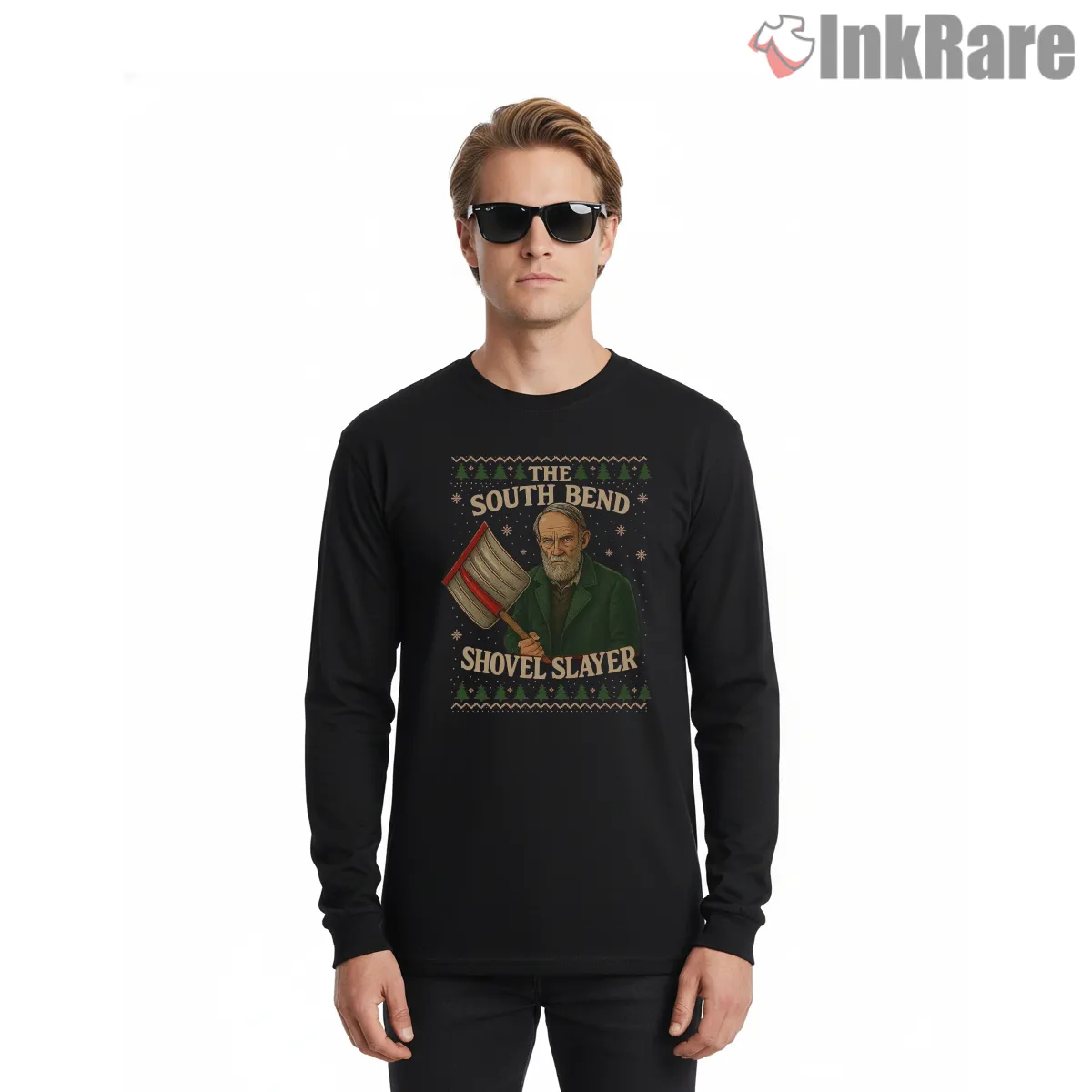 South Bend Shovel Slayer Urban Legend Long Sleeve Black South Bend Shovel Slayer Urban Legend Shirt on black long sleeve shirt for men graphic tee