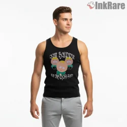 South Park Butters Im Happy To Be This Sad Vintage Shirt on black tank top for men graphic tee