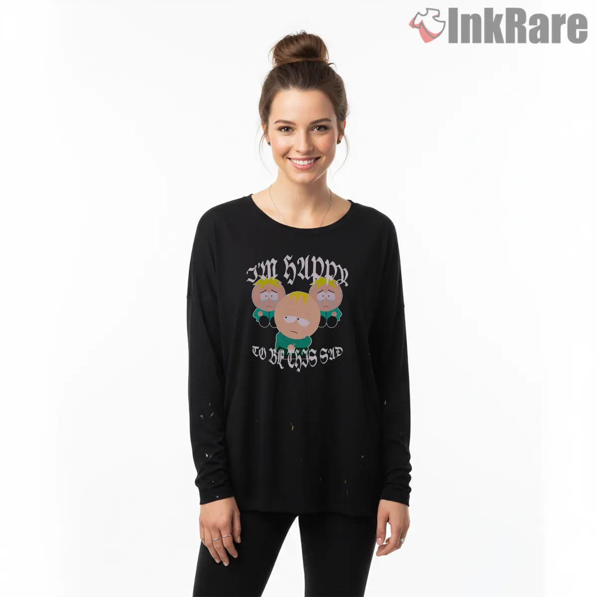 South Park Butters Im Happy To Be This Sad Vintage Long Sleeve Black South Park Butters Im Happy To Be This Sad Vintage Shirt on black long sleeve shirt for women graphic tee
