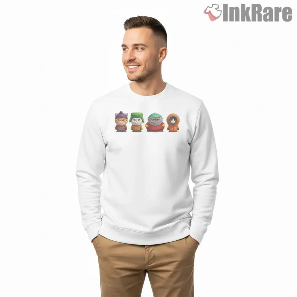 South Park Cats Dressed As Main Characters Shirt on graphic shirt for men graphic tee