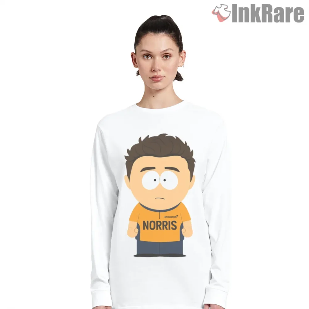 South Park Chuck Norris Parody Character Shirt on white long sleeve shirt for women graphic tee