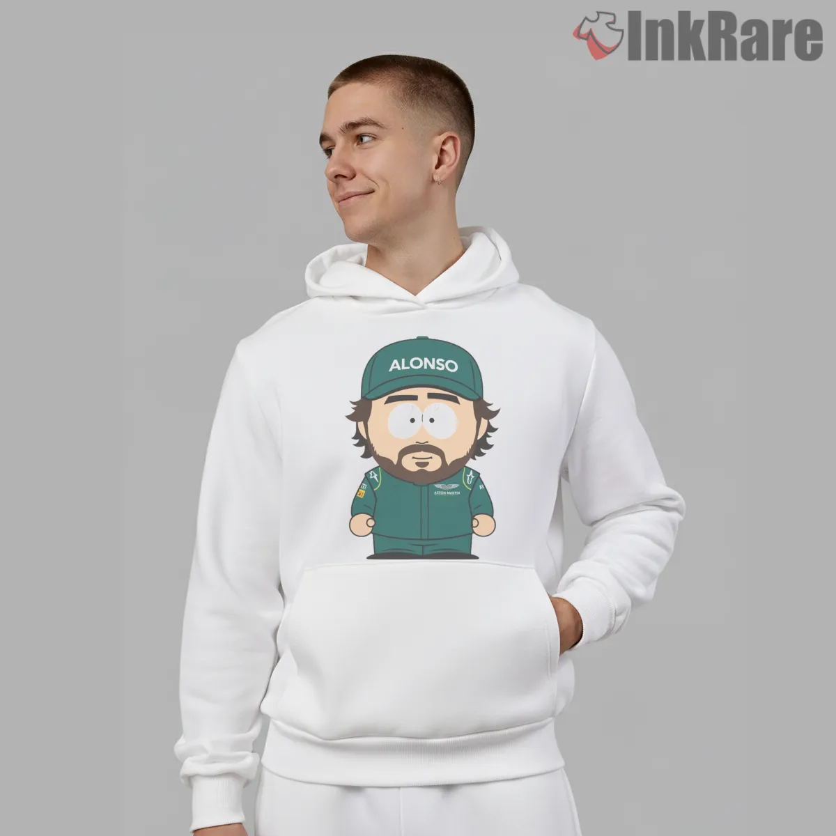 South Park Formula Racing Driver Parody Shirt on white hoodie for men graphic tee