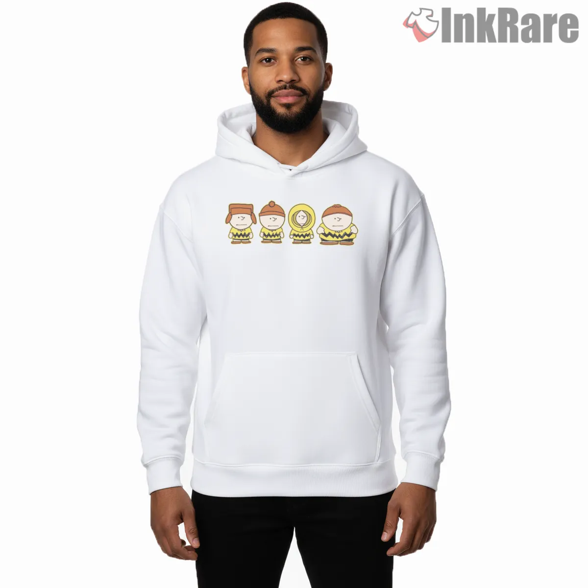 South Park Peanuts Parody Character Mashup Shirt on white hoodie for men graphic tee