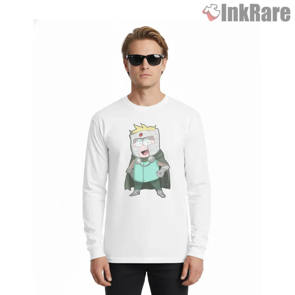 South Park Professor Chaos Butters Villain Costume Shirt on white long sleeve shirt for men graphic tee