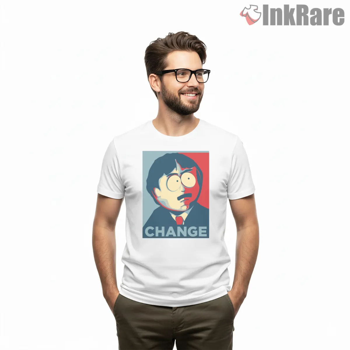 South Park Randy Marsh Change Poster Parody Shirt on white short sleeve shirt for men graphic tee