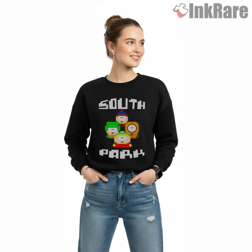 South Park Retro Pixel Characters Gaming Shirt on graphic shirt for women graphic tee