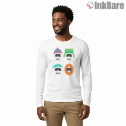 South Park Skull Style Stan Kyle Kenny Cartman Shirt on white long sleeve shirt for men graphic tee