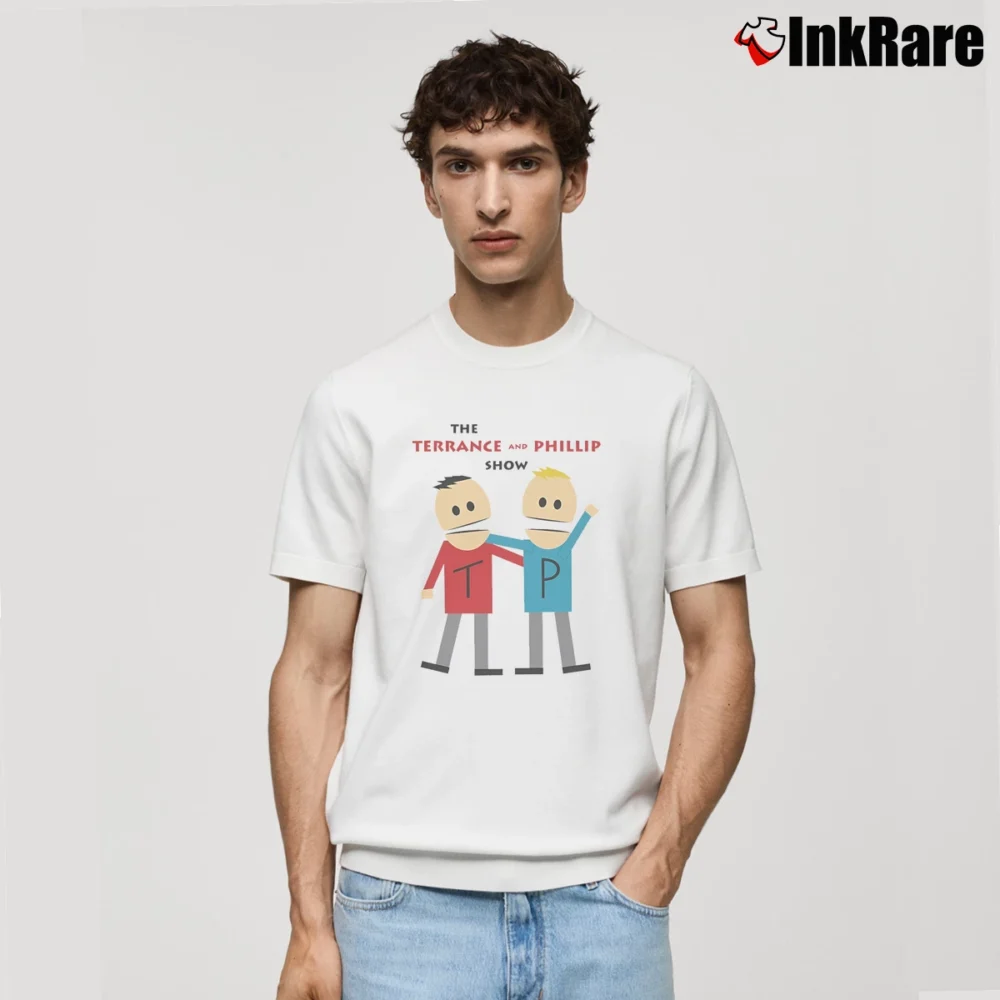Men’s South Park Terrance And Phillip Classic T-Shirt in white | Soft, Breathable Everyday Wear