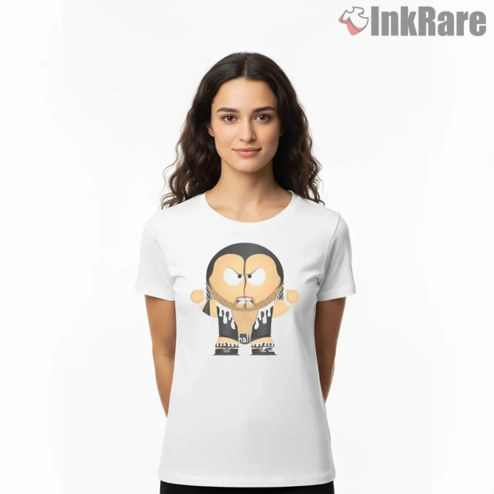 South Park Wrestling Parody Tough Guy Character Shirt on white short sleeve shirt for women graphic tee