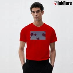 Men’s South Side Suicide V-Neck Tee in red | Sharp, Breathable, Everyday Staple