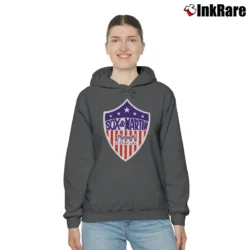Women’s Sox & Martin Plymouth Drag Racing Cozy Hoodie in charcoal | Warm, Structured, Stylish