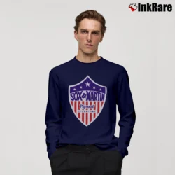 Men’s Sox & Martin Plymouth Drag Racing Long-Sleeve Shirt in navy | Sleek, Lightweight, Year-Round Wear