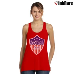 Women’s Sox & Martin Plymouth Drag Racing Tank Top in red | Lightweight, Movement-Friendly
