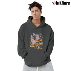 Men’s Space Cat On Hot Dog Pullover Hoodie in charcoal | Cozy, Durable, Modern Fit