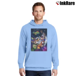 Men’s Space Jam Michael Jordan Bugs Bunny Looney Tunes Pullover Hoodie in light blue | Cozy, Durable, Modern Fit