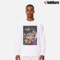 Men’s Space Jam Michael Jordan Bugs Bunny Looney Tunes Long-Sleeve Shirt in white | Sleek, Lightweight, Year-Round Wear