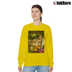 Women’s Space Jam Michael Jordan Bugs Bunny Looney Tunes Relaxed Sweatshirt in yellow | Soft, Laid-Back Vibe