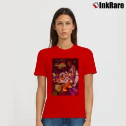Women’s Space Jam Michael Jordan Bugs Bunny Looney Tunes Signature T-Shirt in red | Soft, Flattering Fit