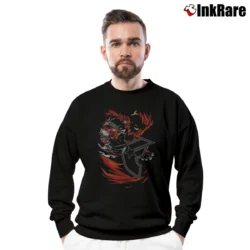 Men’s Spawn Comic Book Superhero Crewneck Sweatshirt in black | Cozy Fabric, Clean Style