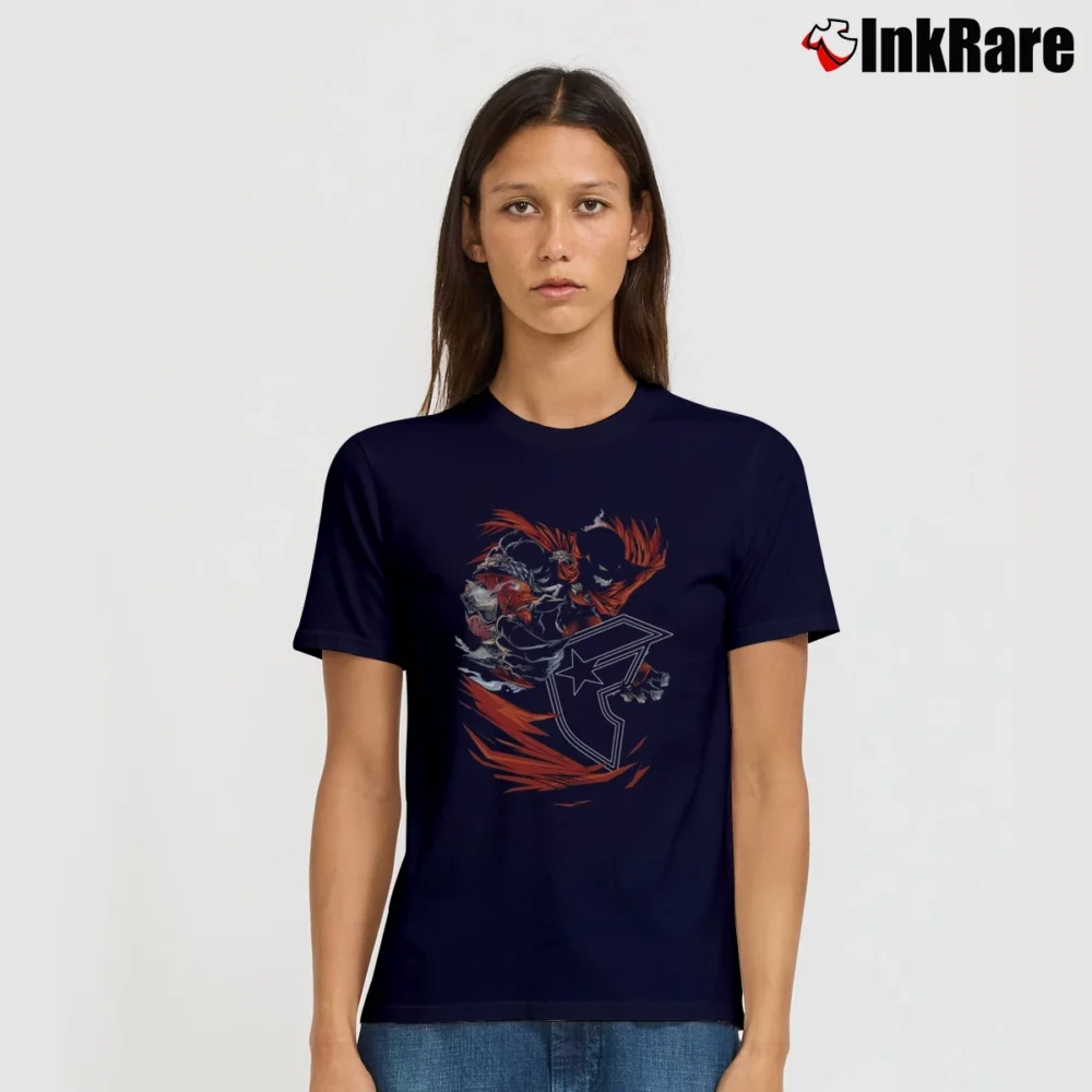 Women’s Spawn Comic Book Superhero Signature T-Shirt in navy | Soft, Flattering Fit