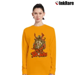 Women’s Spawn Comic Graphic Art Superhero Long-Sleeve Top in orange | Sleek, Versatile, All-Season