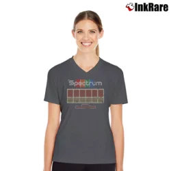 Women’s spectrum philadelphia historic arena music venue V-Neck Tee in charcoal | Chic Neckline, Soft Texture