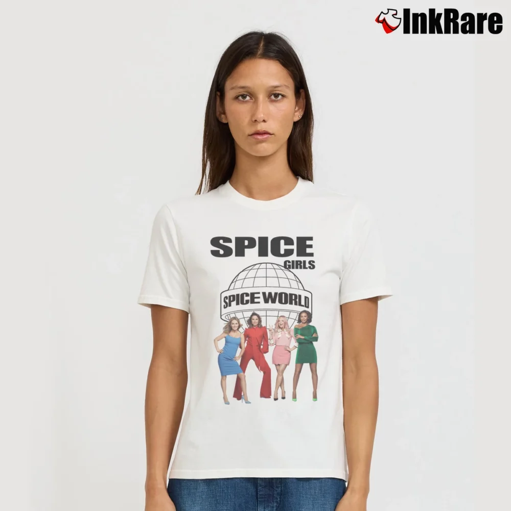 Women’s Spice Girls Spice World 2019 Tour Signature T-Shirt in white | Soft, Flattering Fit
