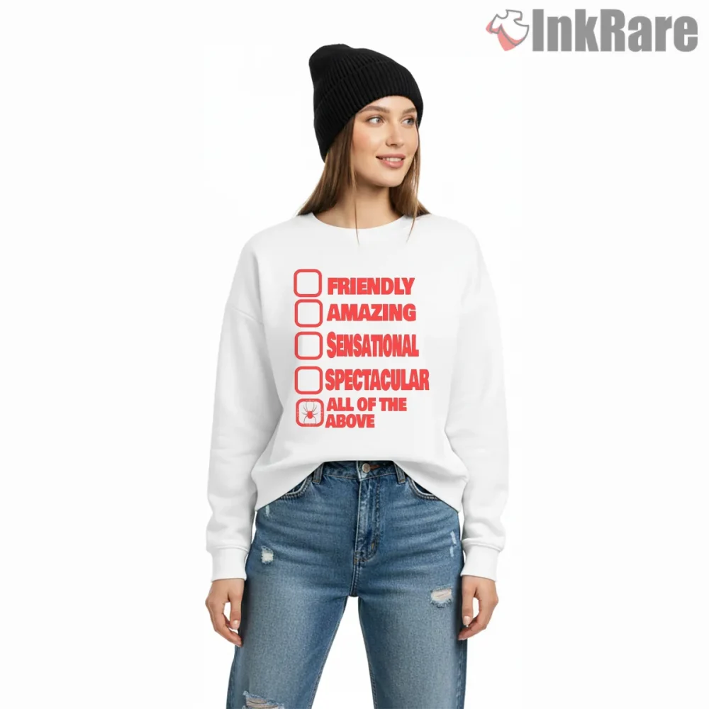 Spider Hero Traits Checklist Funny Graphic Shirt on graphic shirt for women graphic tee