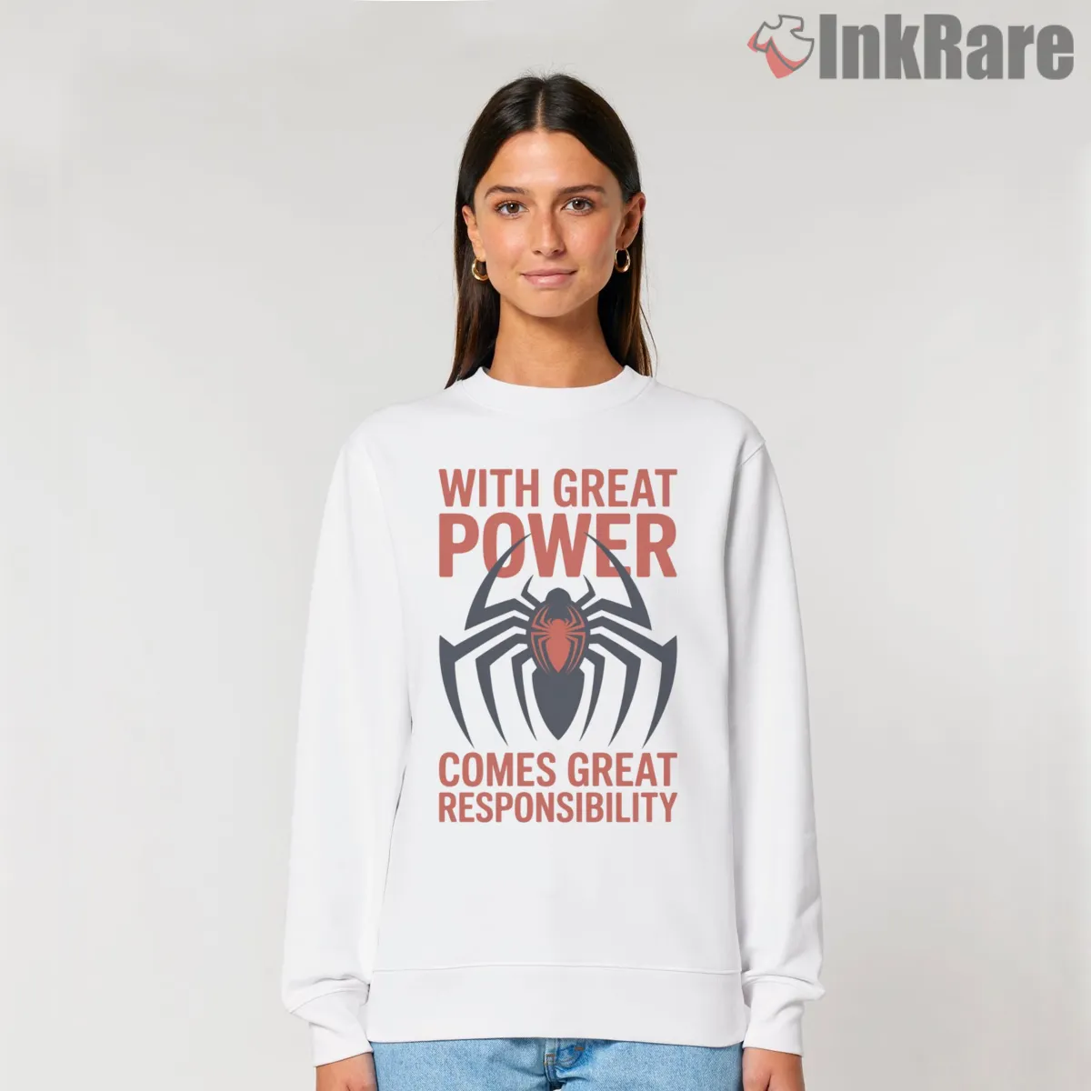 Spider Man Great Power Responsibility Icon Shirt on graphic shirt for women graphic tee