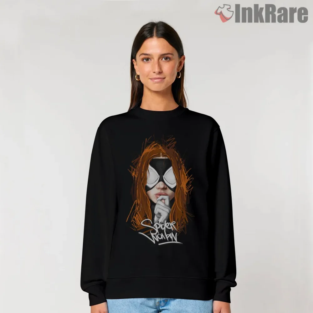 Spider Woman Julia Carpenter Portrait Art Shirt on graphic shirt for women graphic tee