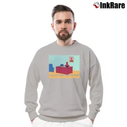 Men’s Spiderman Desk Meme Marvel Comic Crewneck Sweatshirt in sport grey | Cozy Fabric, Clean Style