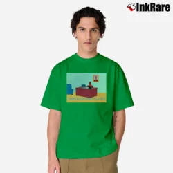 Men’s Spiderman Desk Meme Marvel Comic Classic T-Shirt in irish green | Soft, Breathable Everyday Wear
