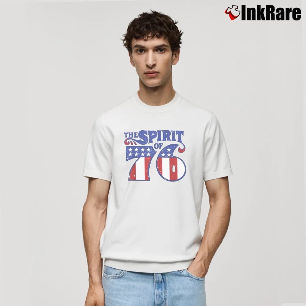 Men’s Spirit Of 76 Patriotic Graphic Classic T-Shirt in white | Soft, Breathable Everyday Wear