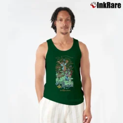 Men’s Splash Mountain Poster Pin Walt Disney World Tank Top in forest green | Breathable, Active-Friendly Design