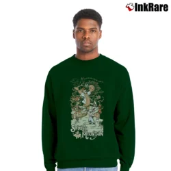 Men’s Splash Mountain Walt Disney Graphic Crewneck Sweatshirt in forest green | Cozy Fabric, Clean Style