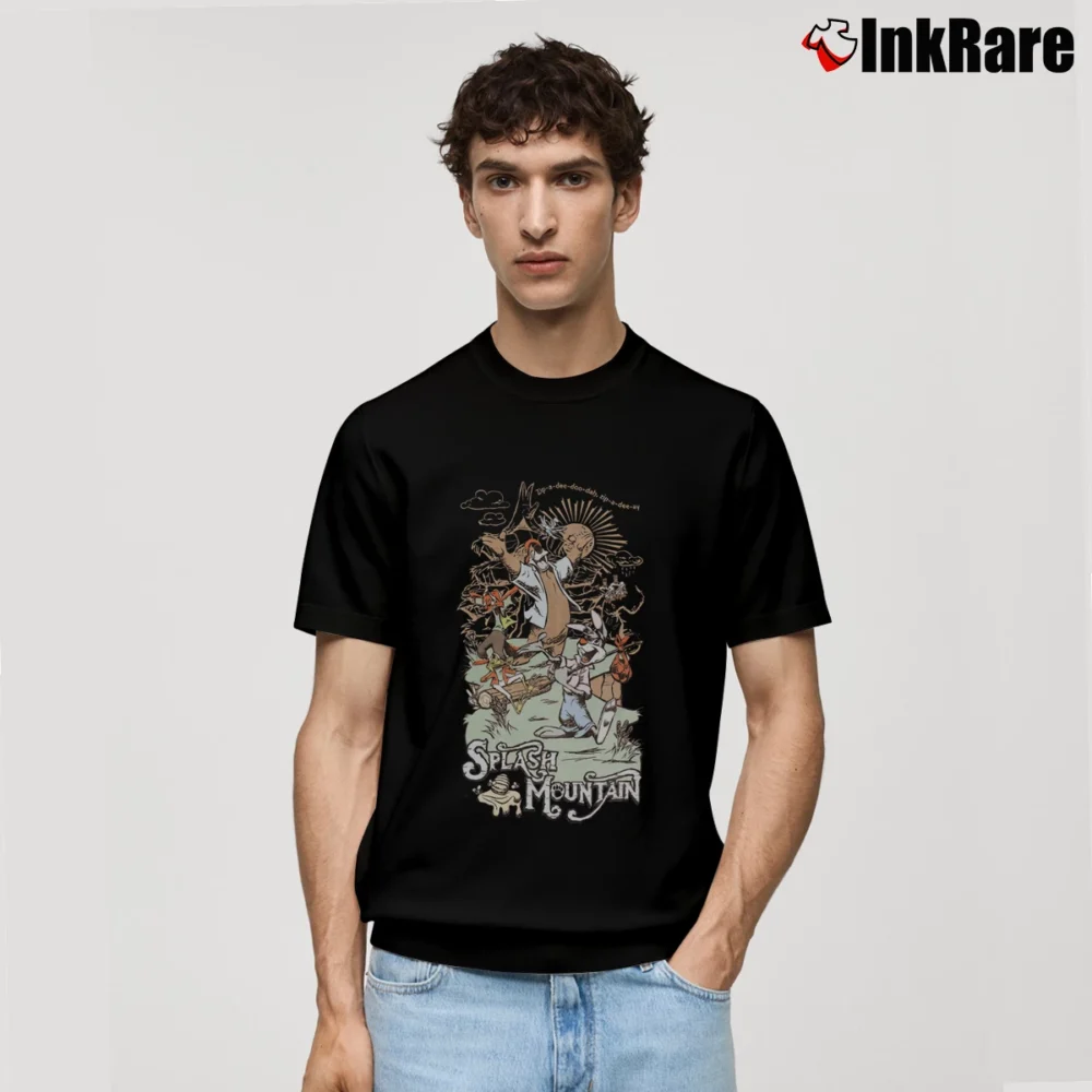 Men’s Splash Mountain Walt Disney Graphic Classic T-Shirt in black | Soft, Breathable Everyday Wear