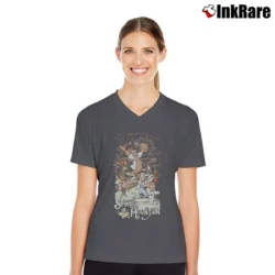 Women’s Splash Mountain Walt Disney Graphic V-Neck Tee in charcoal | Chic Neckline, Soft Texture