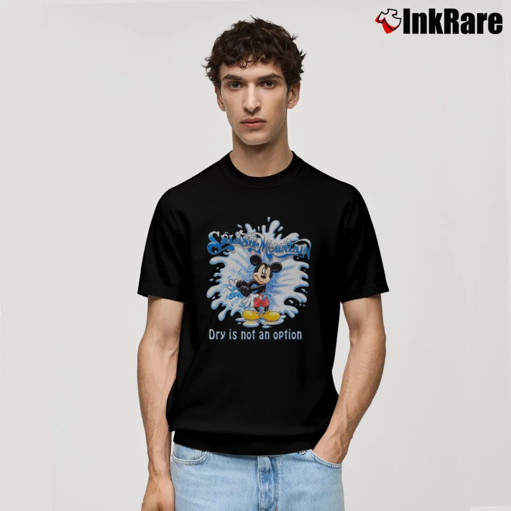 Men’s Splash Mountain Walt Disney World Dry Is Not An Option Classic T-Shirt in black | Soft, Breathable Everyday Wear