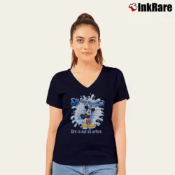 Women’s Splash Mountain Walt Disney World Dry Is Not An Option V-Neck Tee in navy | Chic Neckline, Soft Texture