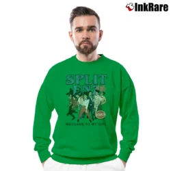 Men’s split enz message to my girl new wave band Crewneck Sweatshirt in irish green | Cozy Fabric, Clean Style