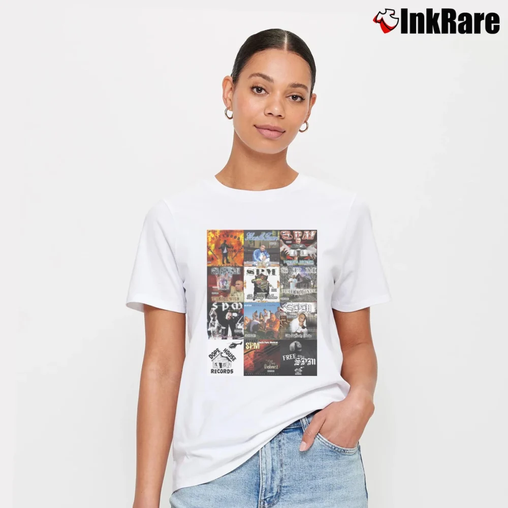 Women’s Spm Albums Signature T-Shirt in white | Soft, Flattering Fit