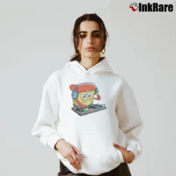 Women’s Spongebob DJ Classic Cozy Hoodie in white | Warm, Structured, Stylish
